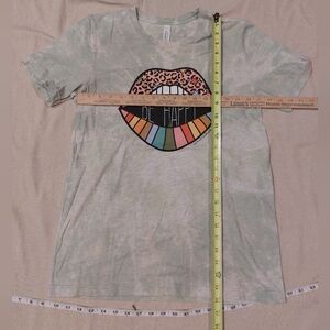 Women's Graphic Tee with Colorful Lip Design